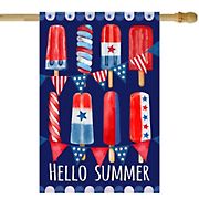 Northlight Americana 28&quot; x 40&quot; Hello Summer Popsicle Garden Flag