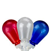 Northlight Americana 9' Patriotic Edison-Style Lights - Red, White and Blue