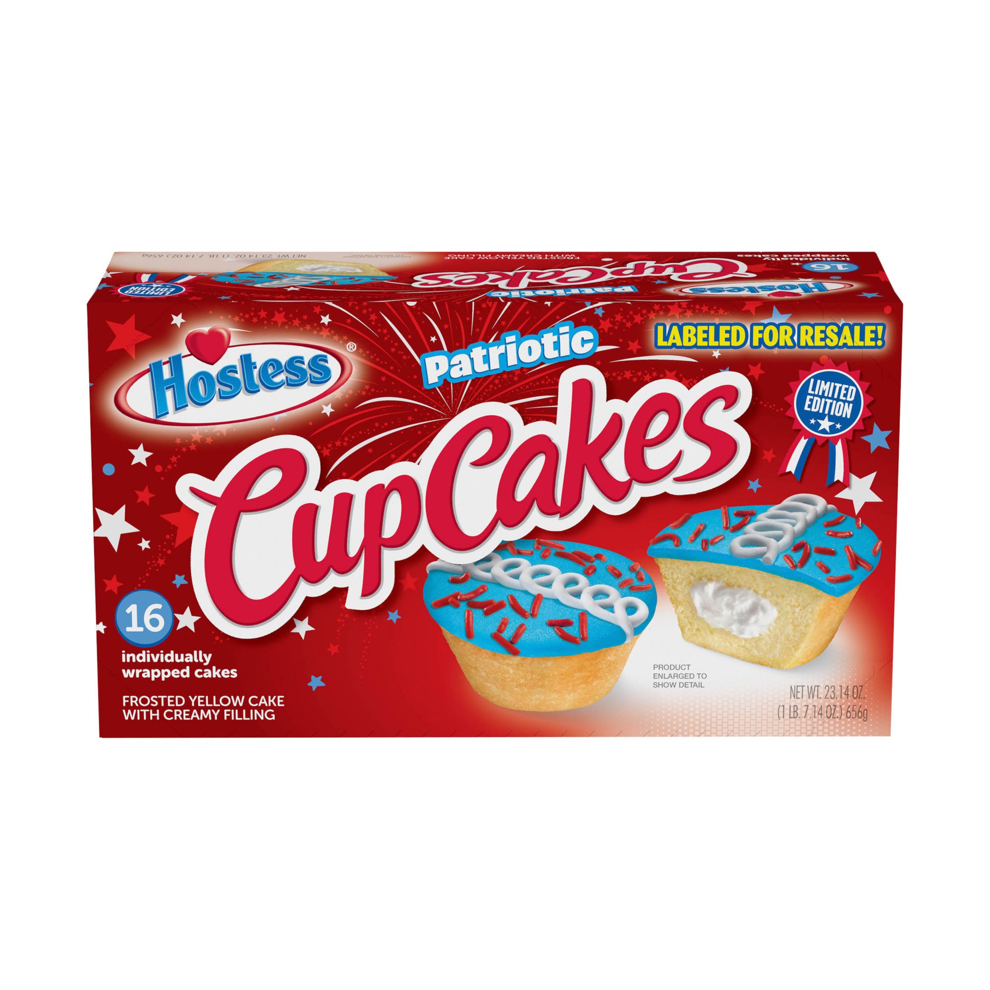 Hostess Patriotic Cupcakes, 16 ct.