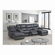Jamie Double Chaise Reclining Sectional - Gray