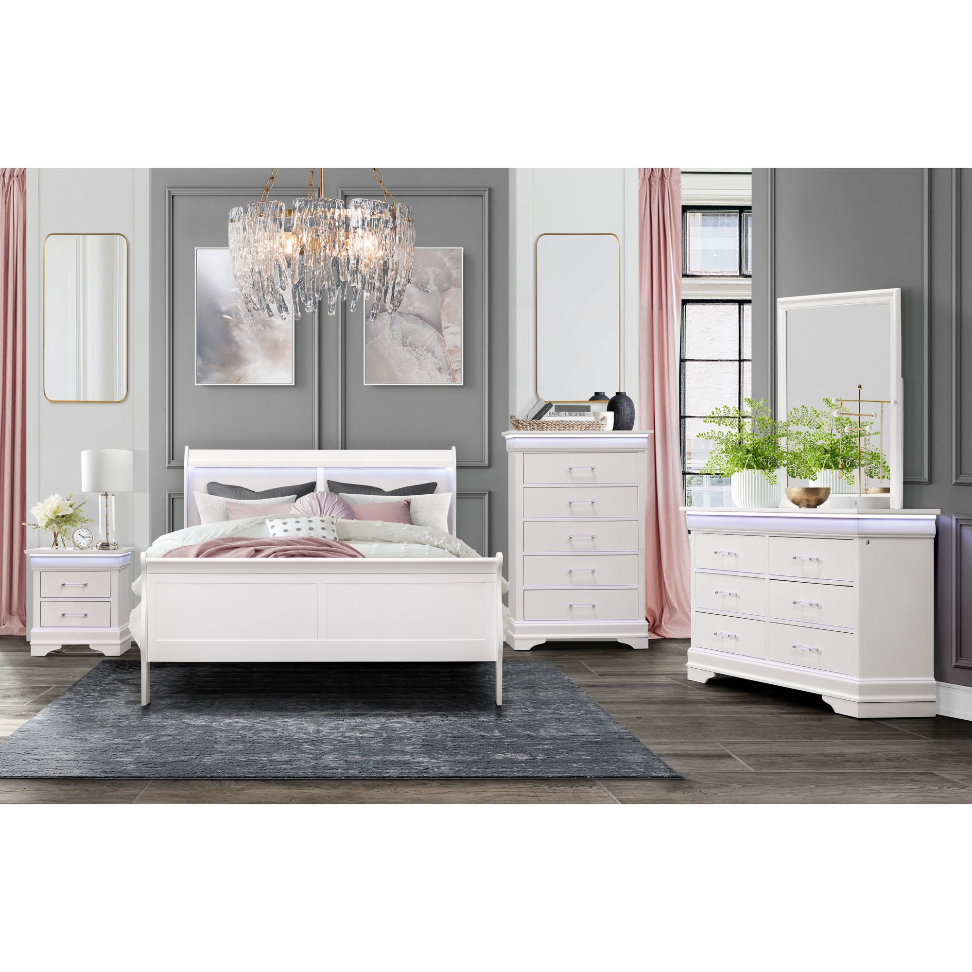 Charlie Queen Bedroom Set, White | BJ's Wholesale Club