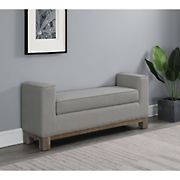 Abbyson Remi Stain Resistant Queen Bench - Gray
