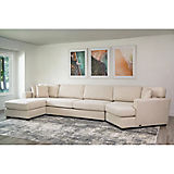 Abbyson Elizabeth Stain Resistant Fabric Cuddler Sectional Sofa