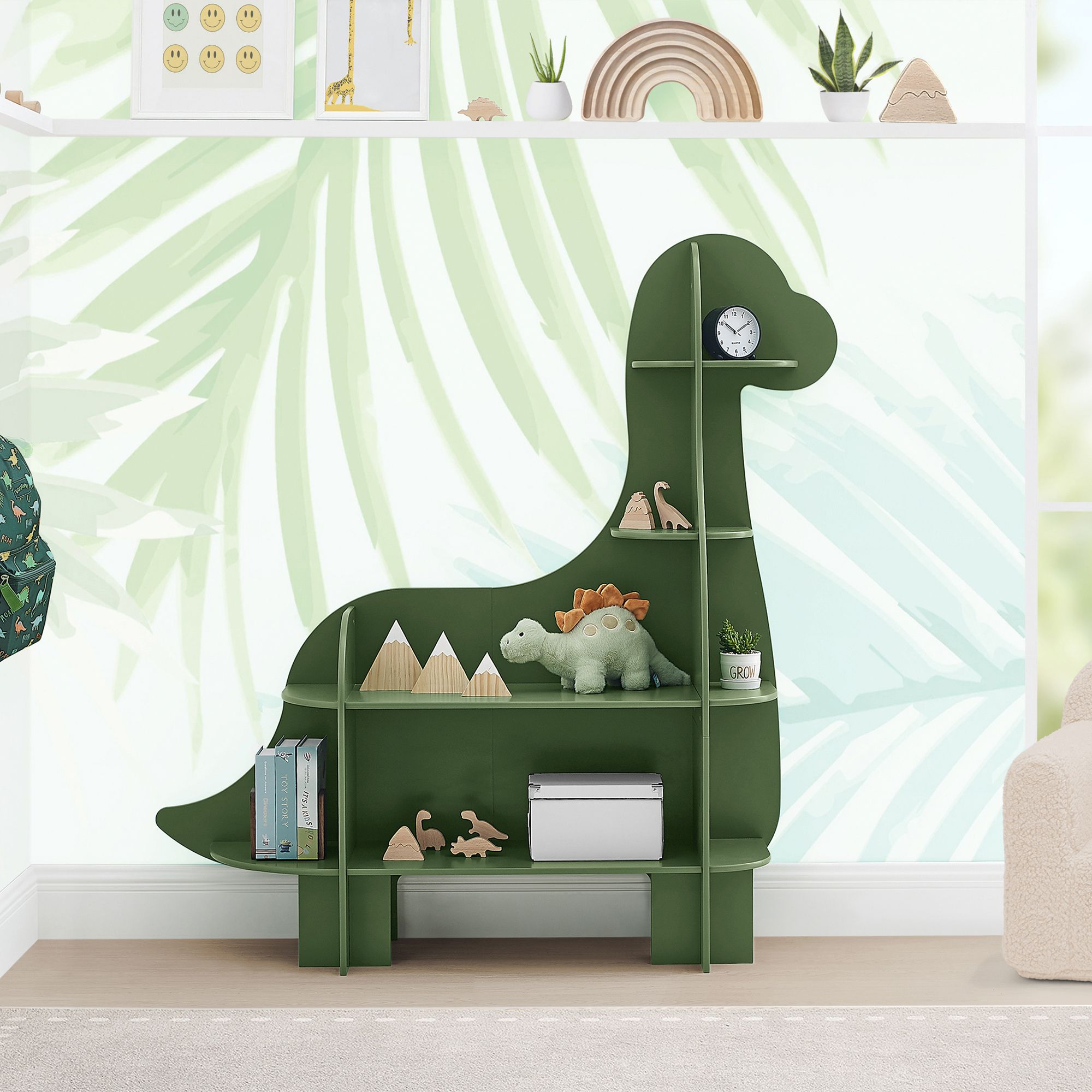 Delta Children Dinosaur Bookcase  - Green