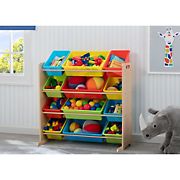 Delta Children Kids Toy Storage Organizer with 12 Plastic Bins - Multi