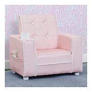 Delta Children Chelsea Kids Upholstered Chair with Cup Holder - Pink