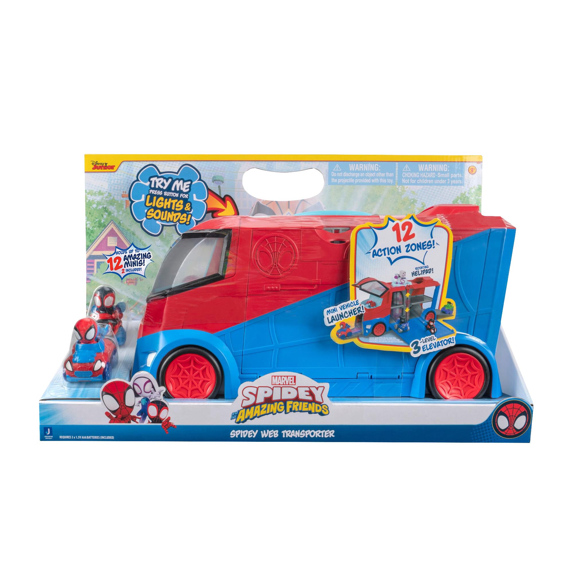 Spidey and His Amazing Friends Web Transporter Vehicle, Lights and Sounds