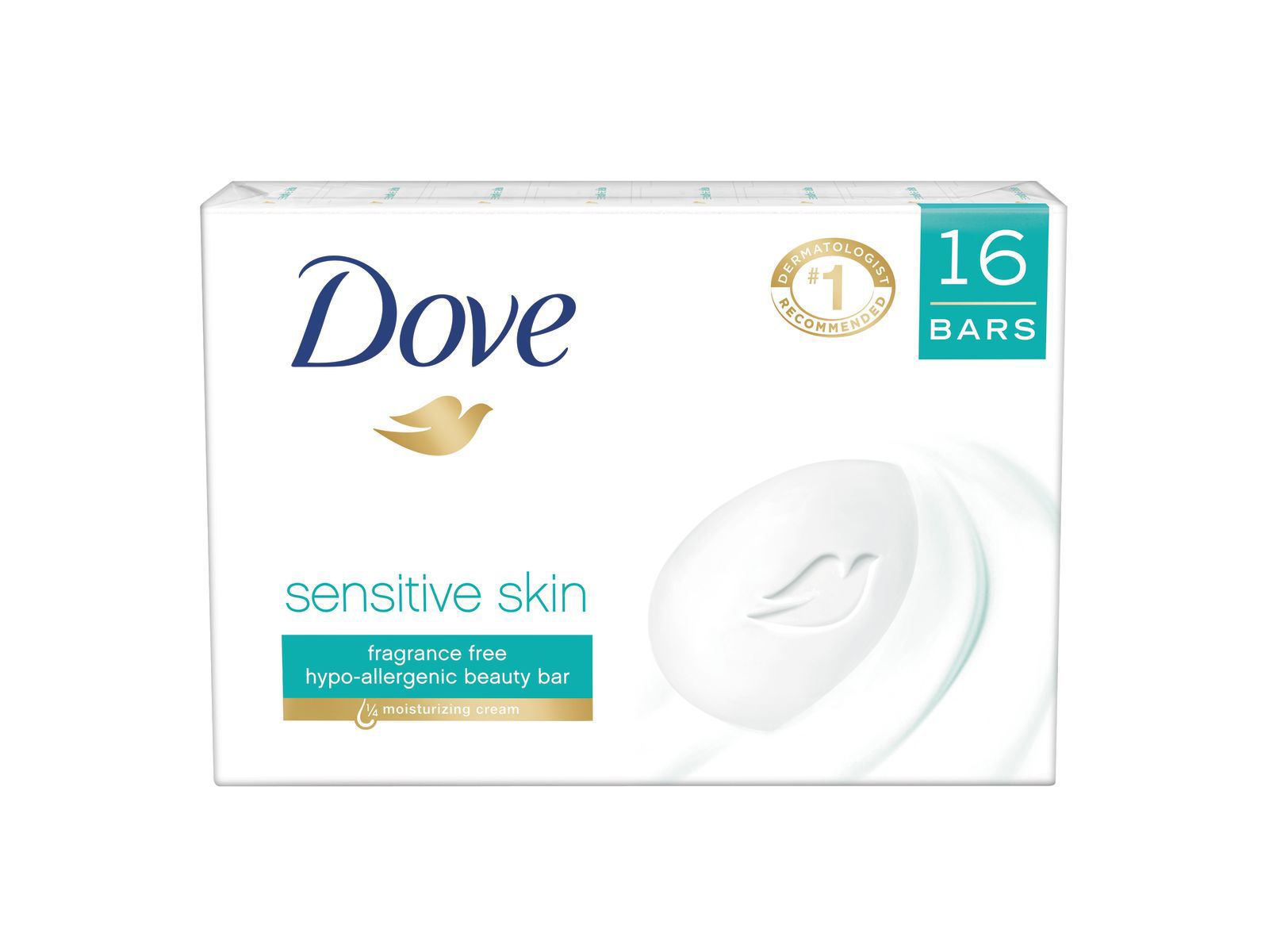 Dove Sensitive Skin Beauty Bar 16 Ct 4 Oz Bjs Wholesale Club