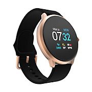 iTouch Sport 3 Touchscreen Smartwatch and Fitness Tracker, Rose Gold Case - Black Strap