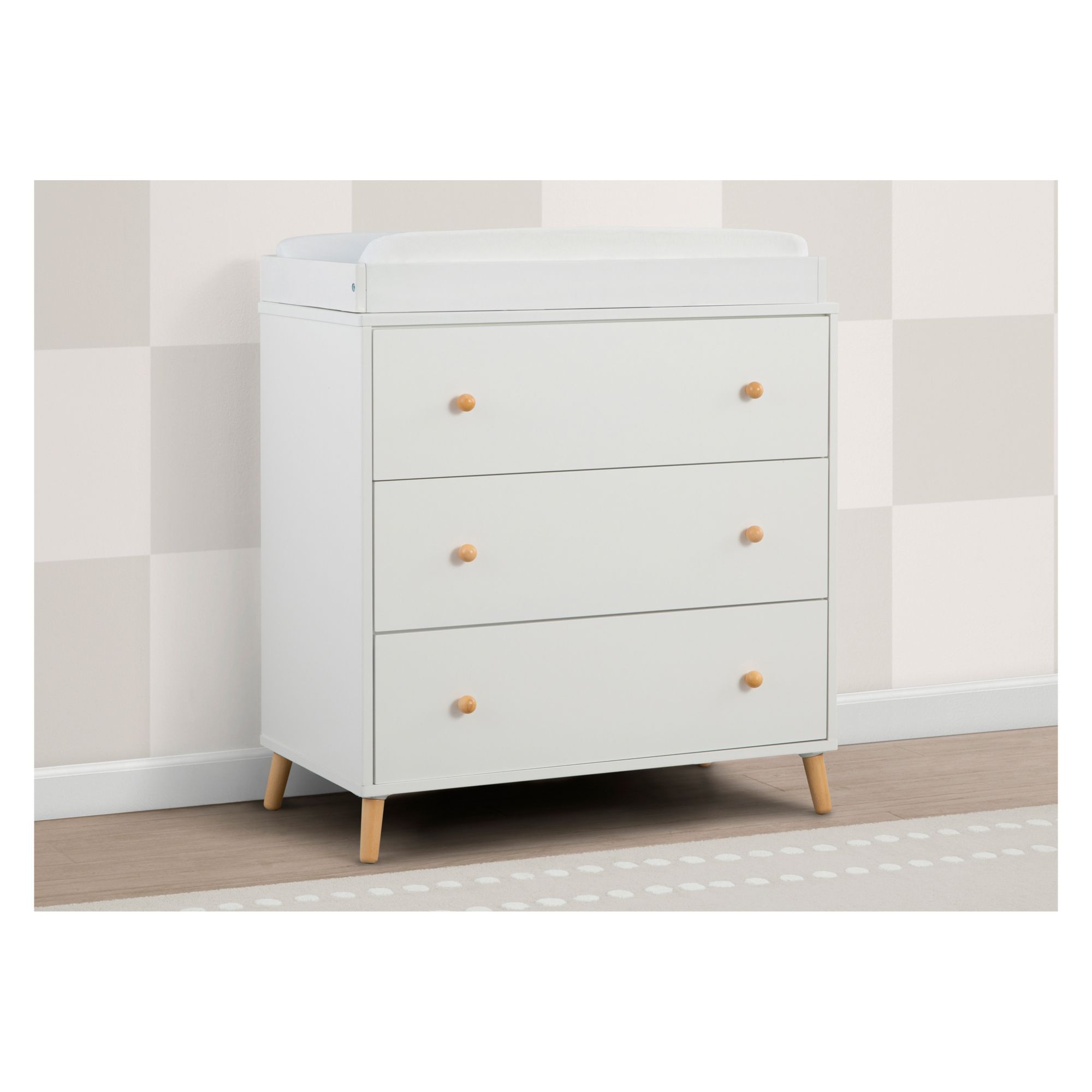 Delta Children 3 Drawer Dresser - White