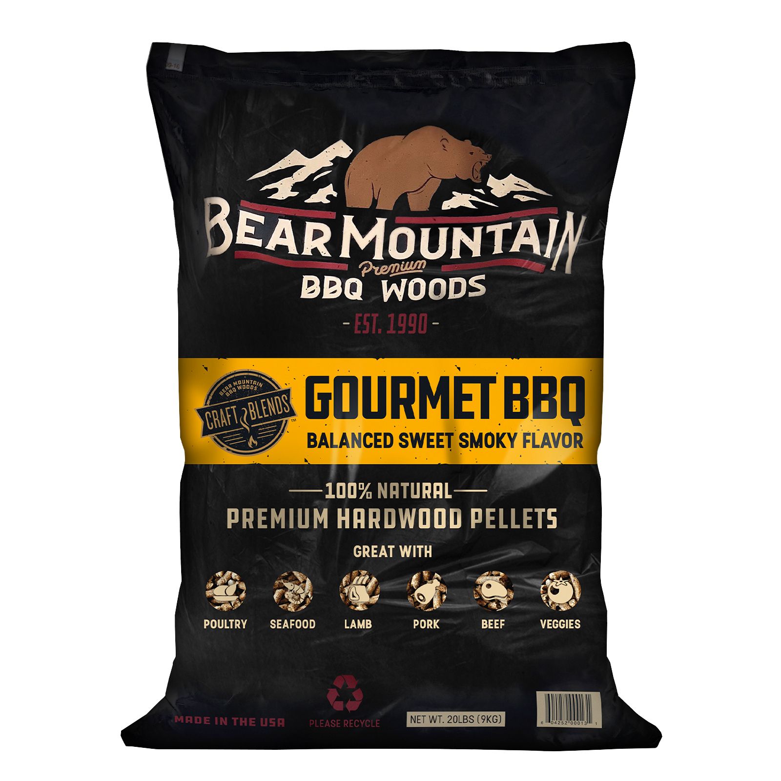Bear Mountain BBQ Gourmet Craft Blends BBQ Pellets, 20 lbs.