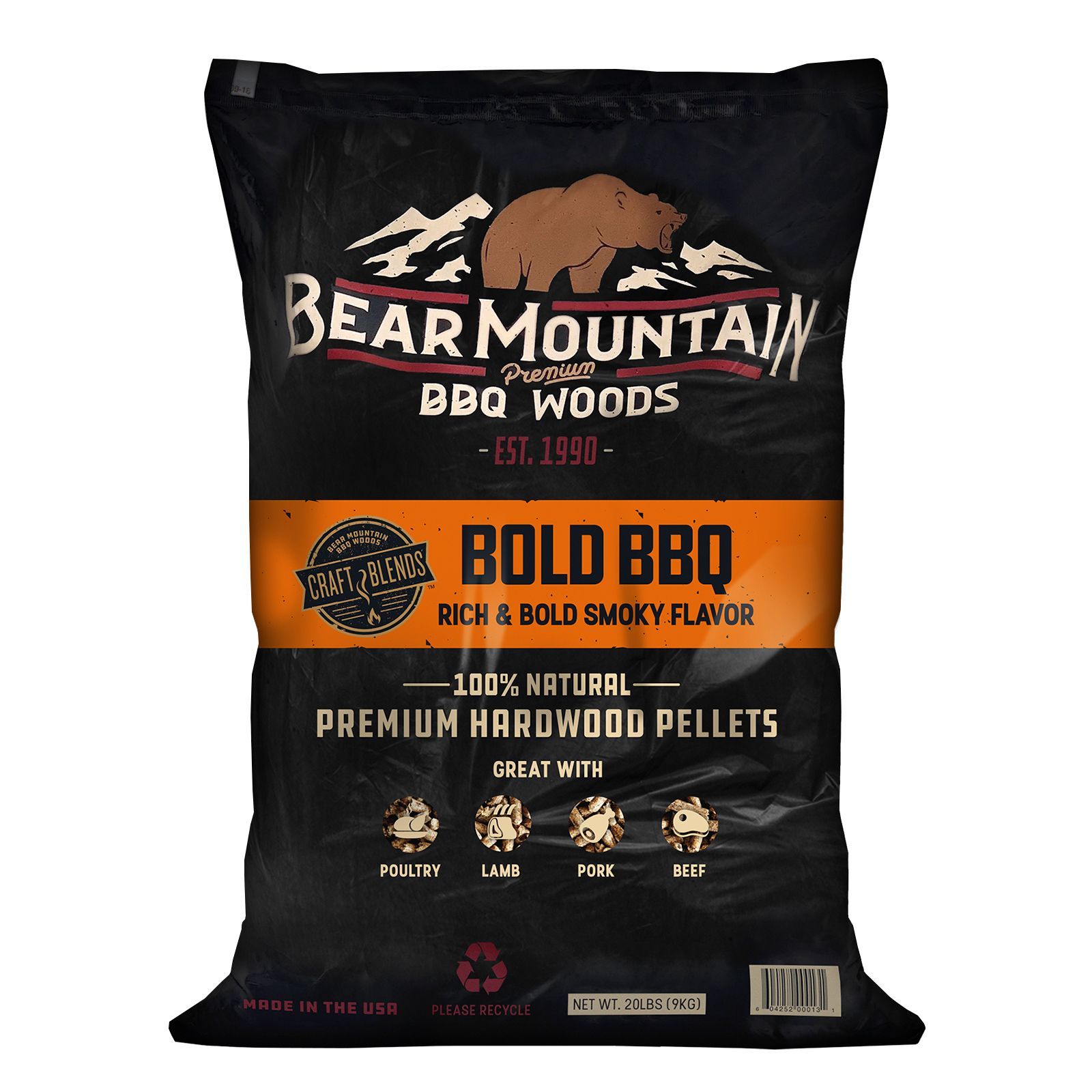 Bear Mountain BBQ Bold Craft Blends BBQ Pellets, 20 lbs.