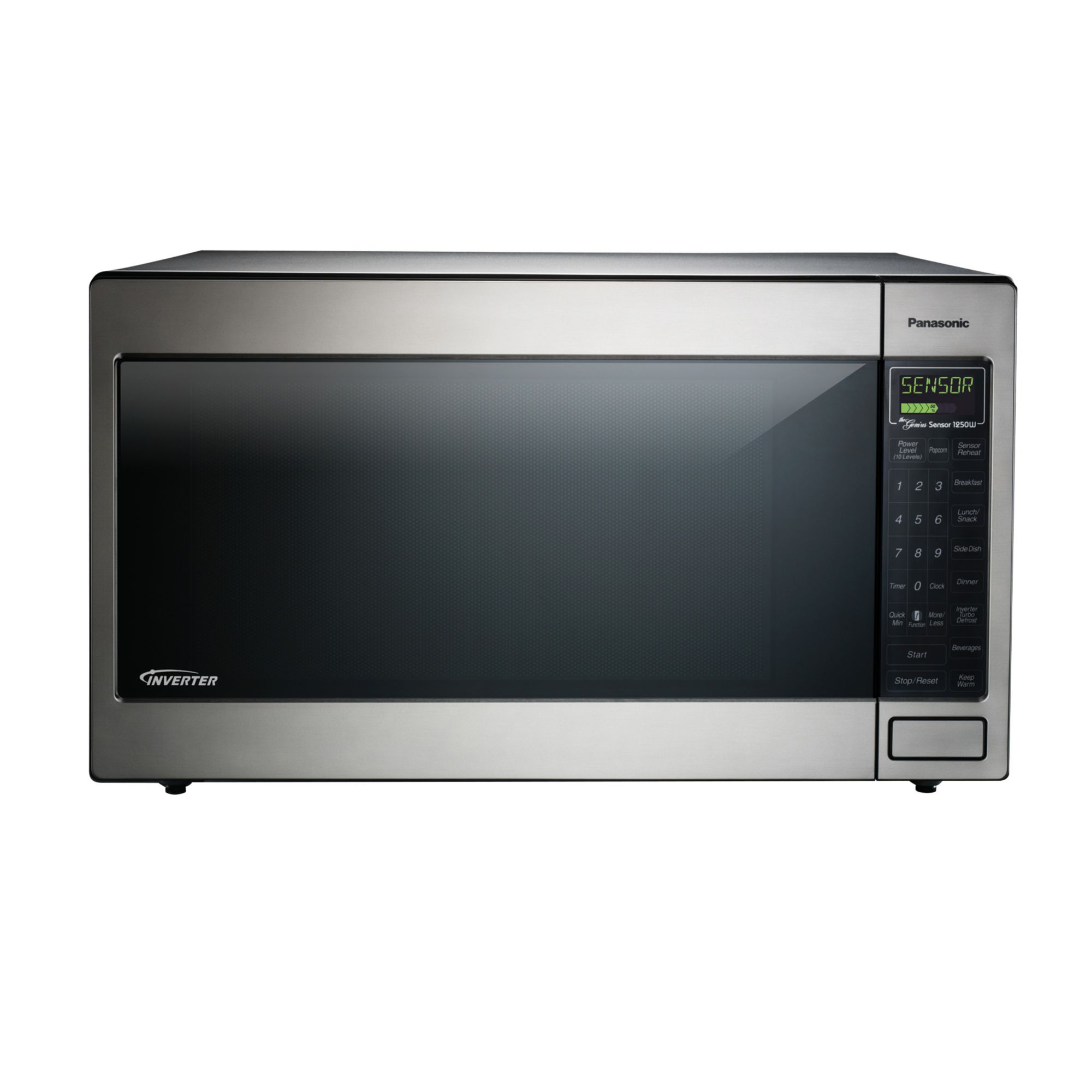 Black + Decker - 0.9 Cu. ft. Professional Countertop 900W Stainless Steel Microwave Oven