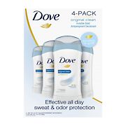 Dove Original Clean Antiperspirant Deodorant Invisible Solid, 4 pk./2.6 oz.