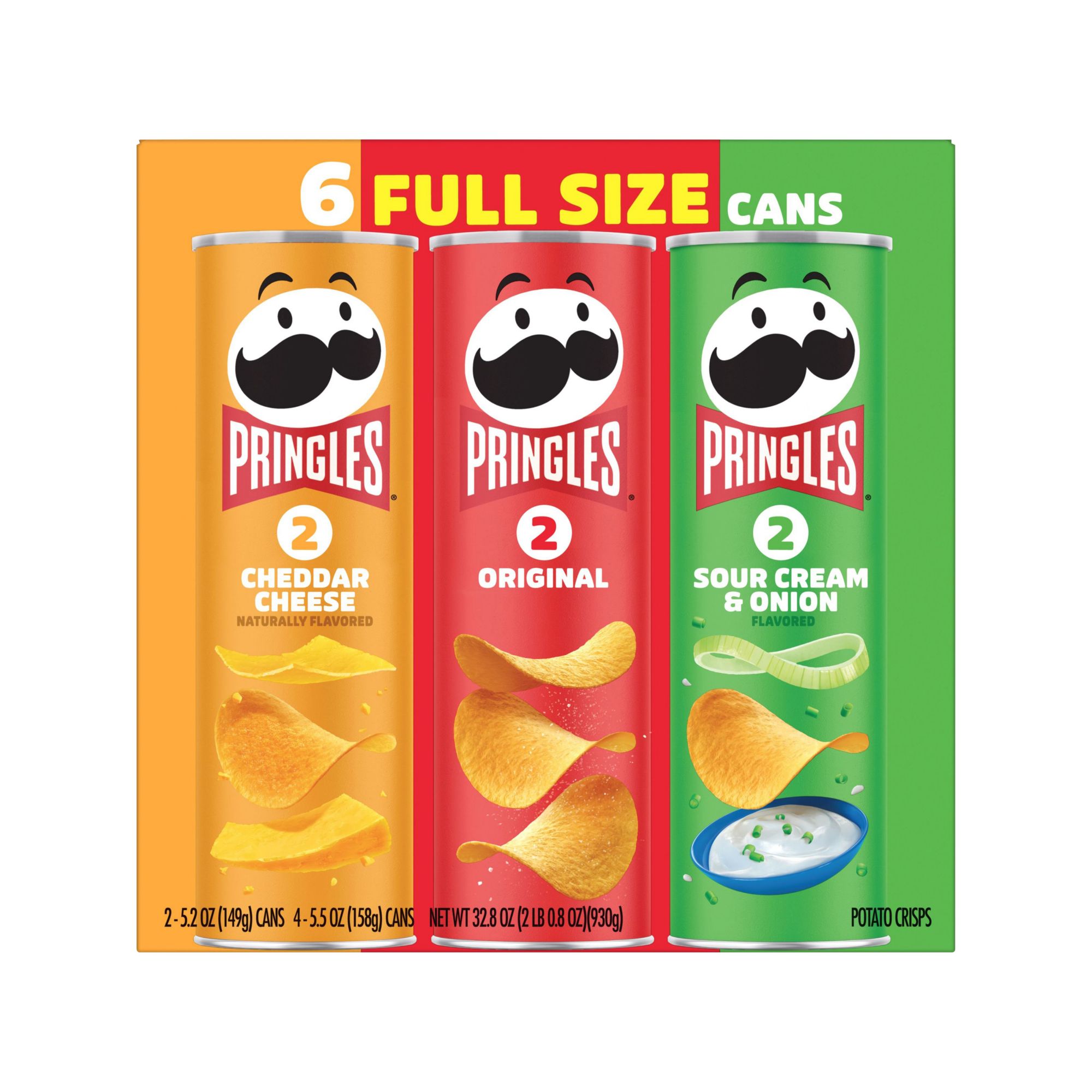 Pringles Potato Crisps Chips Variety Pack, 6 pk.