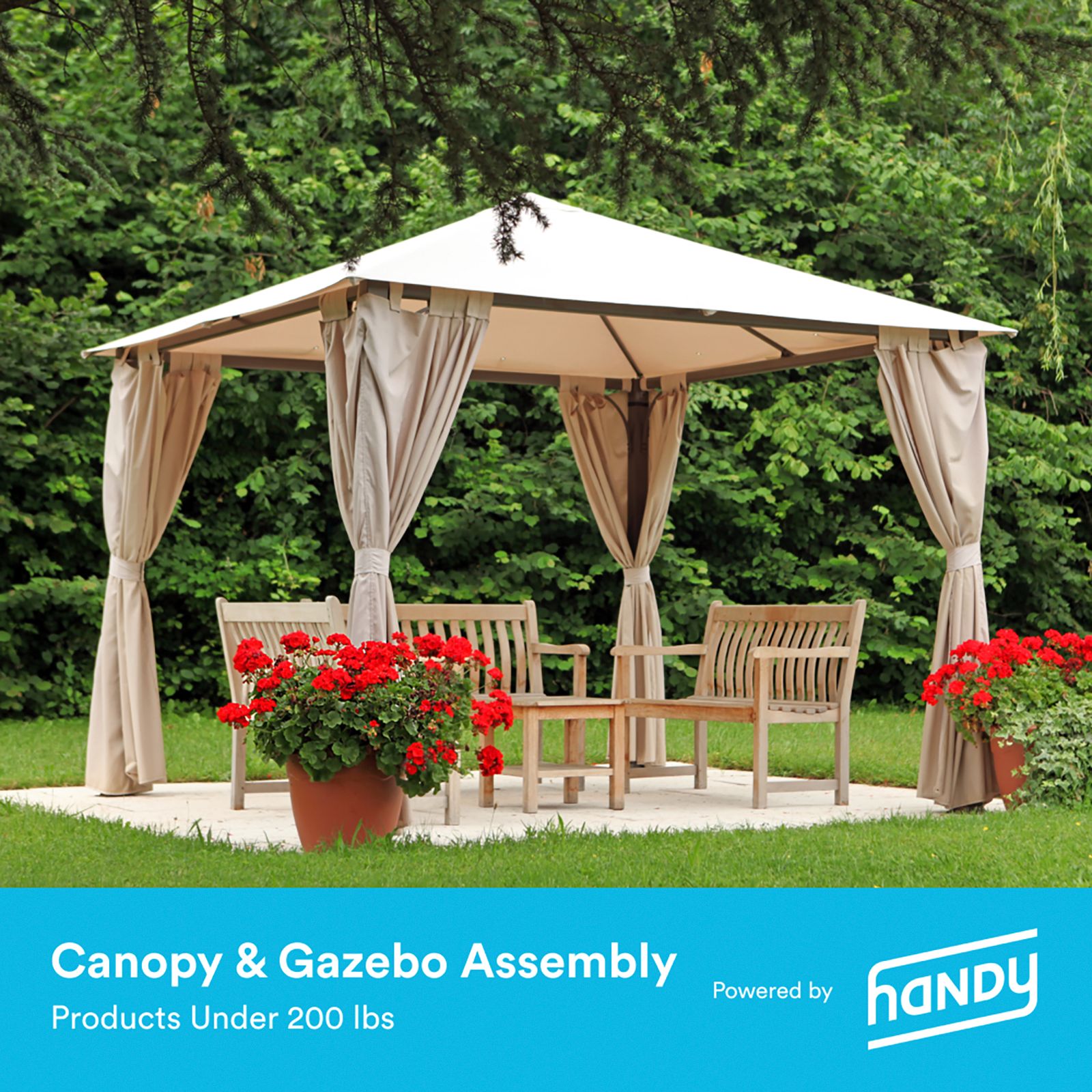 Canopy and Gazebo Assembly, Under 200 lbs.