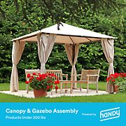 Canopy and Gazebo Assembly, Under 200 lbs.