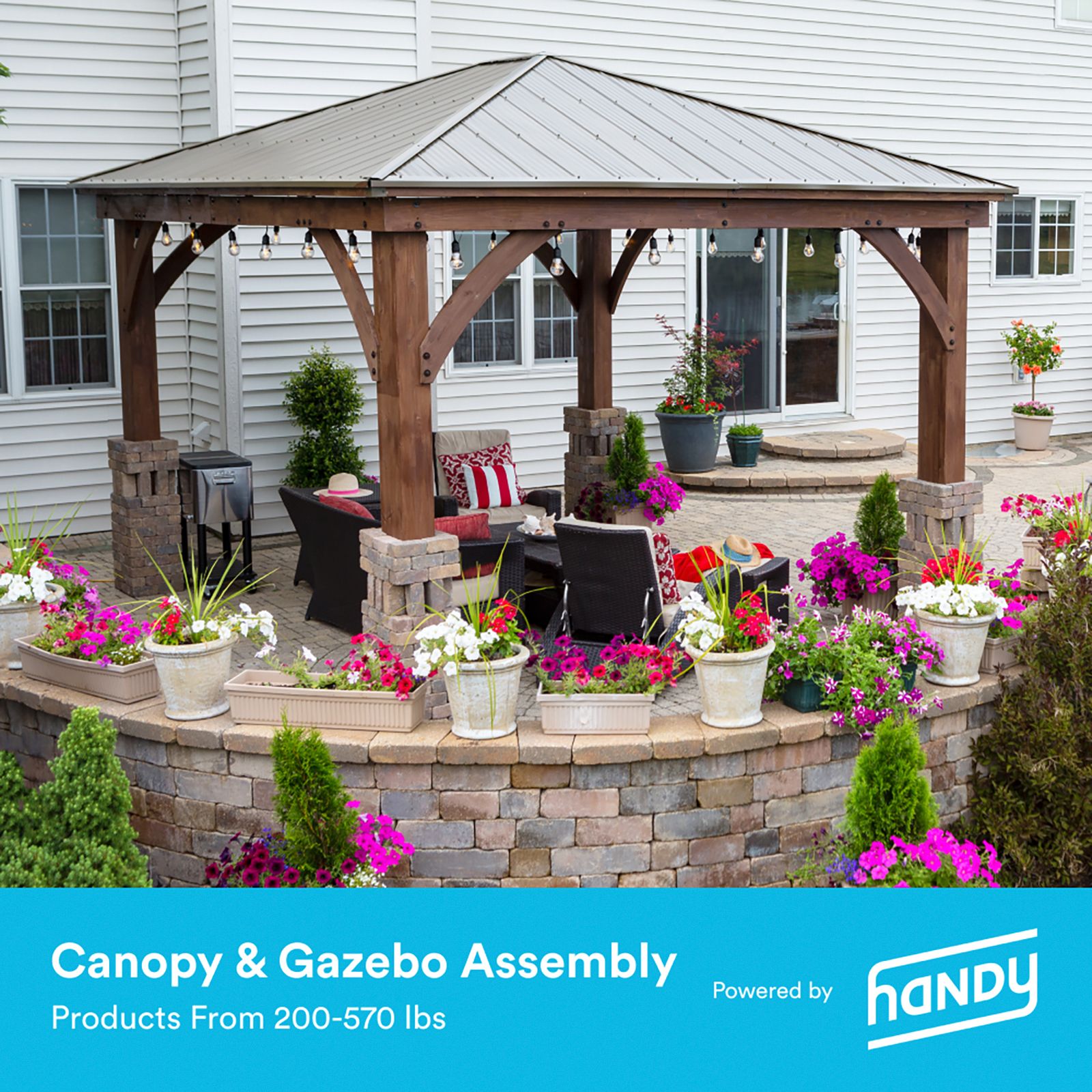 Canopy & Gazebo Assembly, 200 lbs. - 570 lbs.