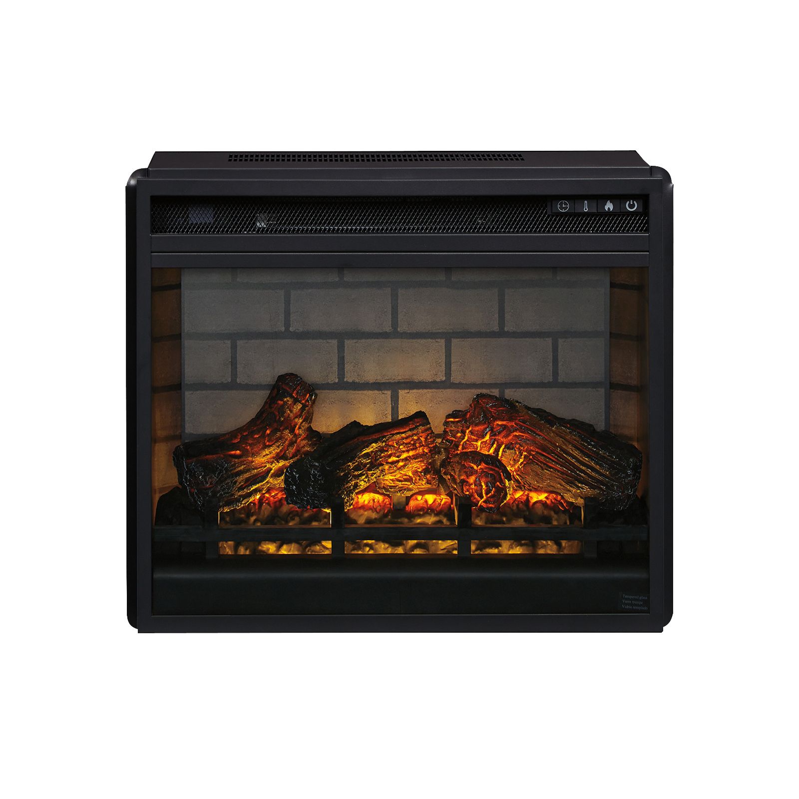 Signature Design by Ashley Entertainment Accessories Electric Infrared Fireplace Insert - Black