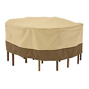 Classic Accessories Veranda Collection 94&quot; Patio Table and 6-Chair Set Cover - Pebble/Bark/Earth