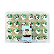 Wellsley Farms Holiday Vanilla Cupcakes With White & Green Swirl Frosting, 24 ct.