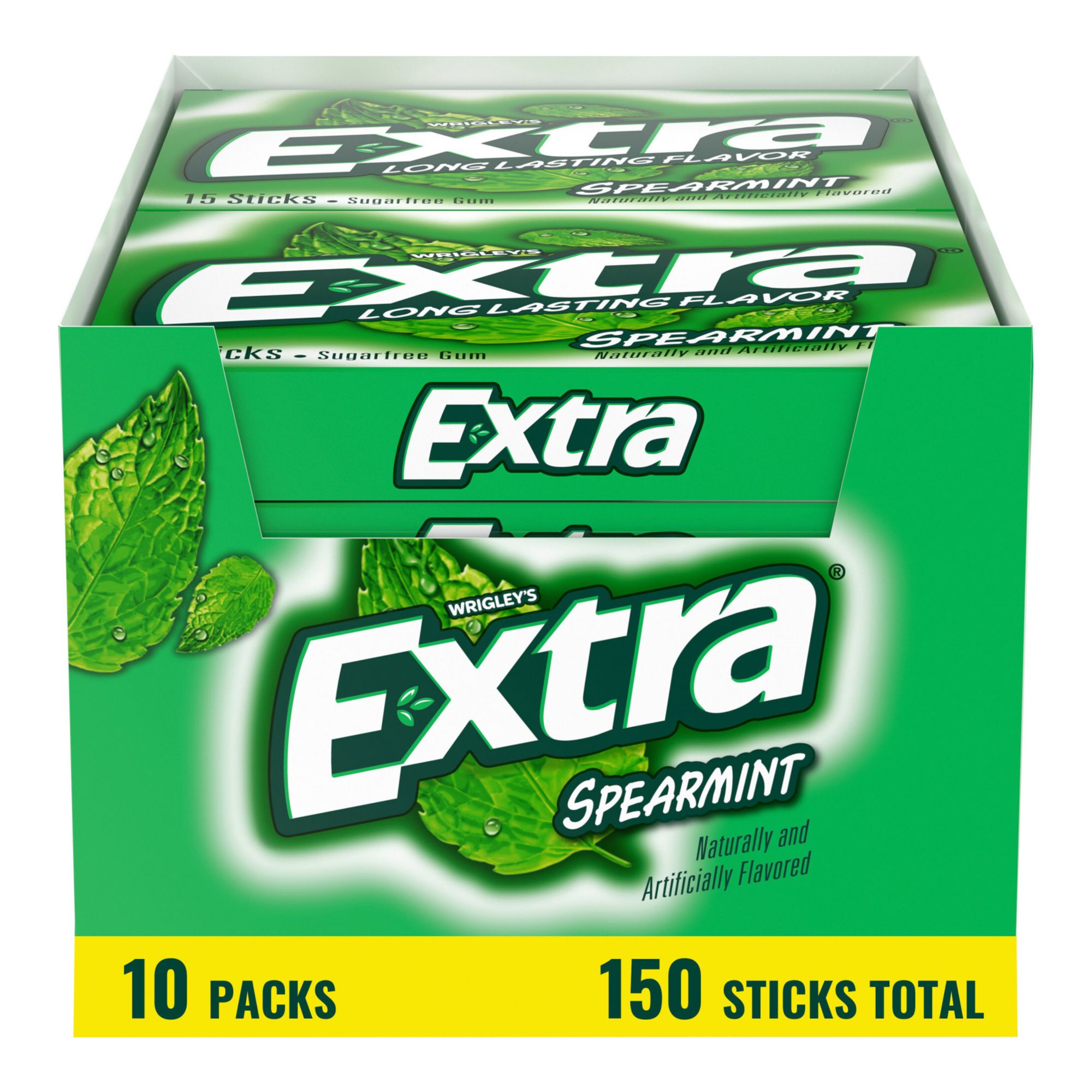 Extra Gum Spearmint Sugar-Free Chewing Gum, 10 pk./15 ct.