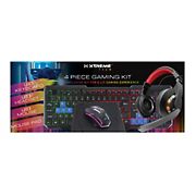4 Piece LED Gaming Kit Wired Headset, Mouse, Keyboard, Mouse Pad