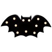Northlight 12&quot; LED Lighted Black Bat Halloween Marquee Sign