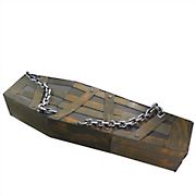 Northlight 63&quot; Animated Lighted Chained Shaking Coffin Halloween Decoration