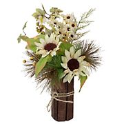 Northlight 16&quot; Sunflowers and Berries Artificial Fall Harvest Floral Decoration
