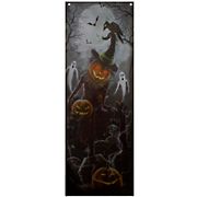 Northlight 70.75&quot; Scary Jack O' Lantern in Graveyard Halloween Door Decoration