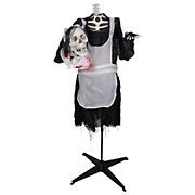 Northlight 57&quot; Animated LED Lighted Head-in-Hand Maid Skeleton Decoration