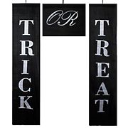 Northlight 19.25&quot; Black and White Trick or Treat Outdoor Halloween Banners, 3 pc.