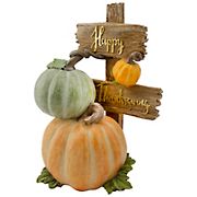 Northlight 12.5&quot; Orange and Green Pumpkin &quot;Happy Thanksgiving&quot; Table Top Sign