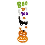 Northlight Green and Orange Boo To You Halloween Gel Window Clings