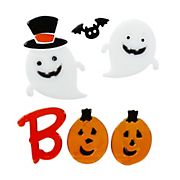 Northlight Pumpkin and Ghost &quot;Boo&quot; Halloween Gel Window Clings