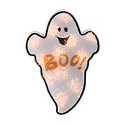 Northlight 12&quot; Lighted Holographic Ghost Halloween Window Decoration