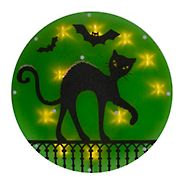 Northlight 13.75&quot; Lighted Black Cat Halloween Window Decoration