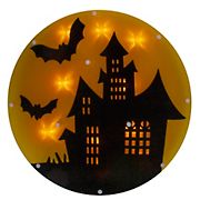 Northlight 13.75&quot; Lighted Haunted House Halloween Window Decoration