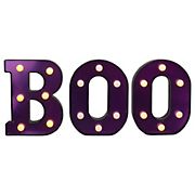 Northlight 6.5&quot; LED Lighted &quot;BOO&quot; Halloween Marquee Sign - Purple