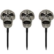 Northlight 15&quot; Skull Stakes Outdoor Halloween Decorations, 3 ct.