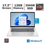 HP 17.3&quot; Touchscreen Laptop, AMD Ryzen 5 Processor, 12GB Memory, 256GB SSD, 2-Year HP Care Pack
