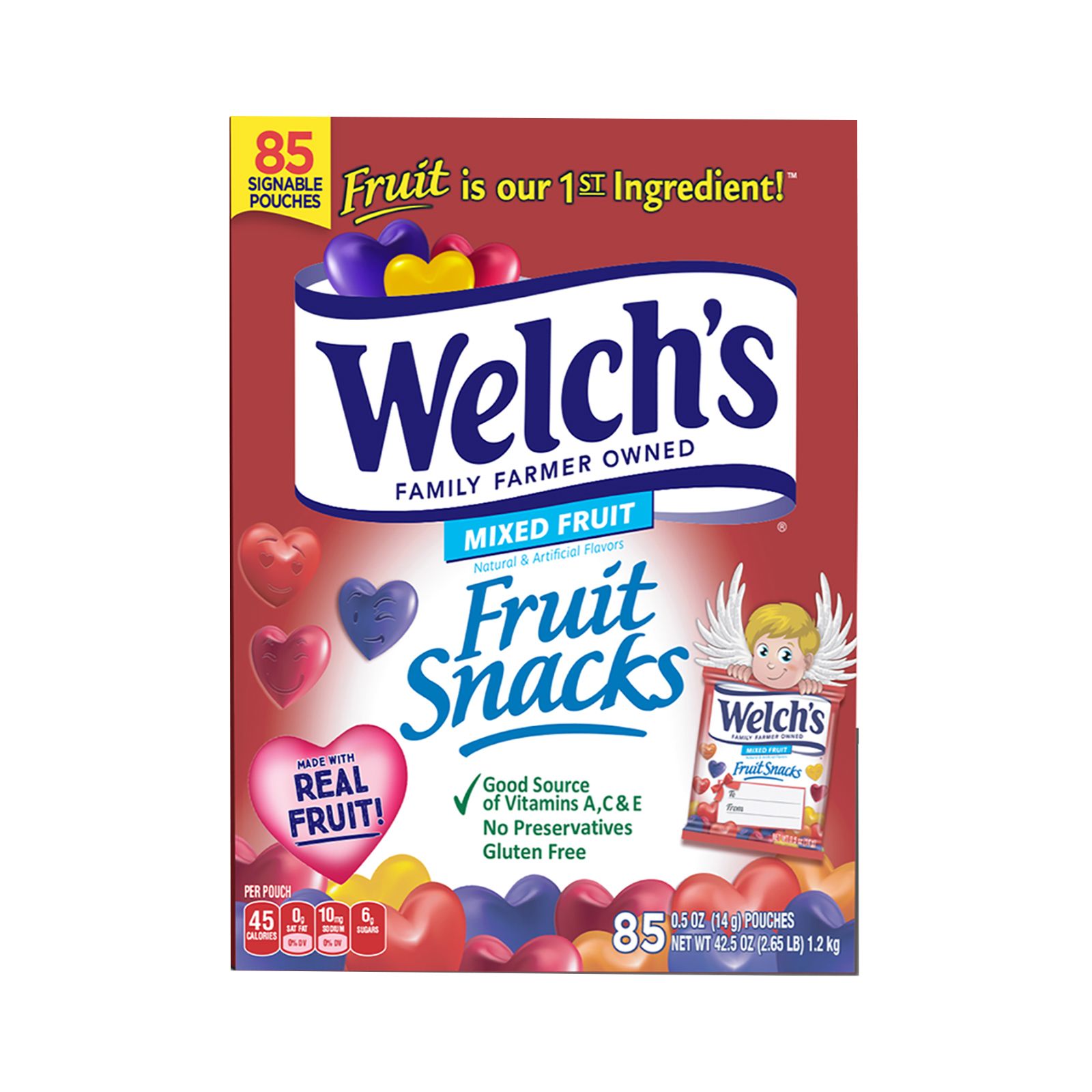 Welch's Fruit Snacks Valentine Box, 85 pk.