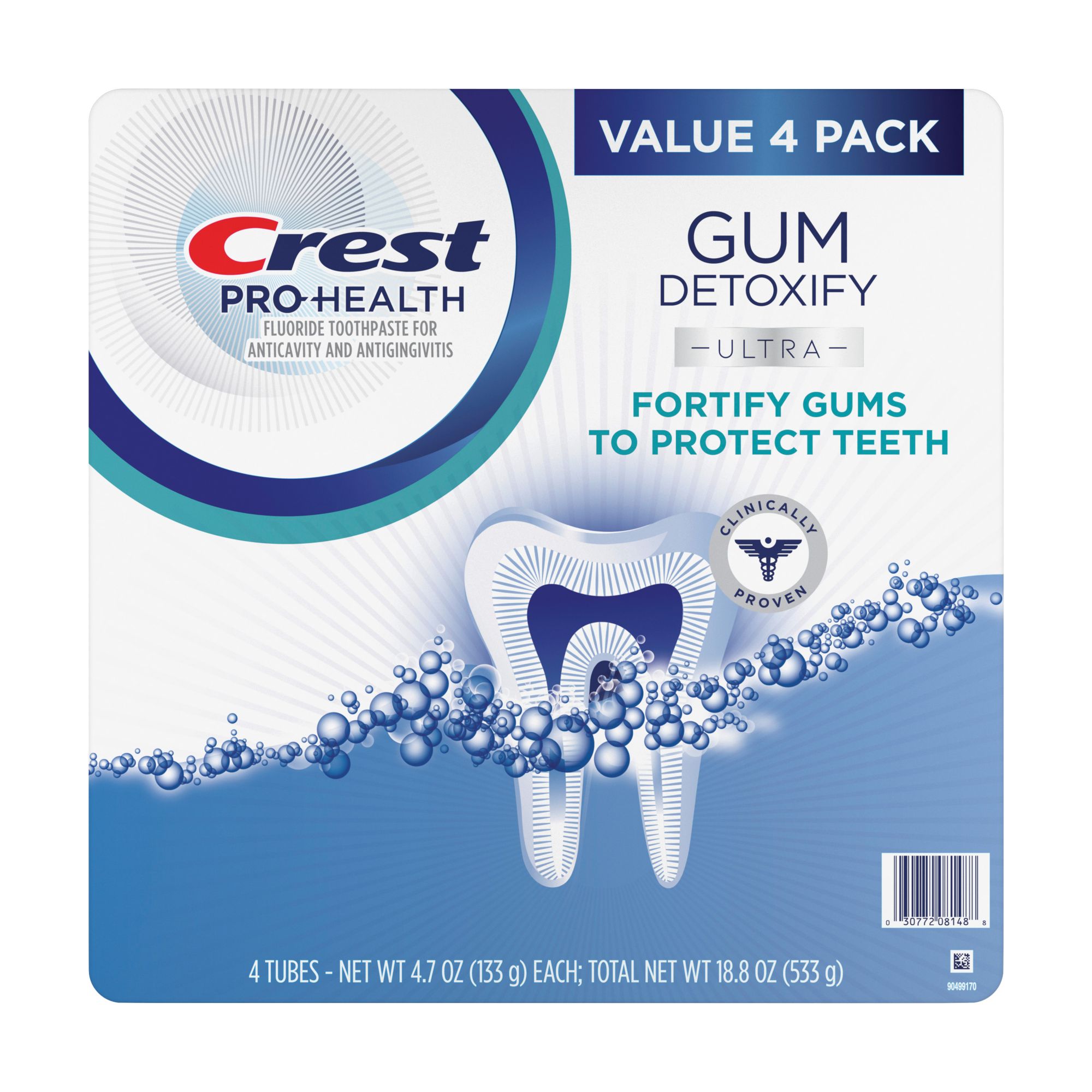 Crest Gum Detoxify Ultra Toothpaste, 4 pk./4.7 oz.