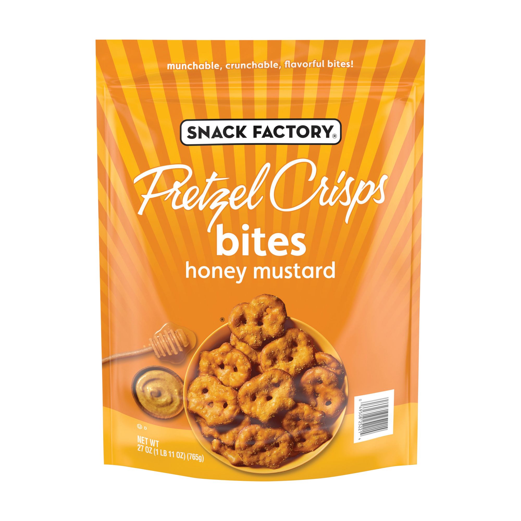 Snack Factory Honey Mustard Pretzel Crisps Bites, 27 oz.