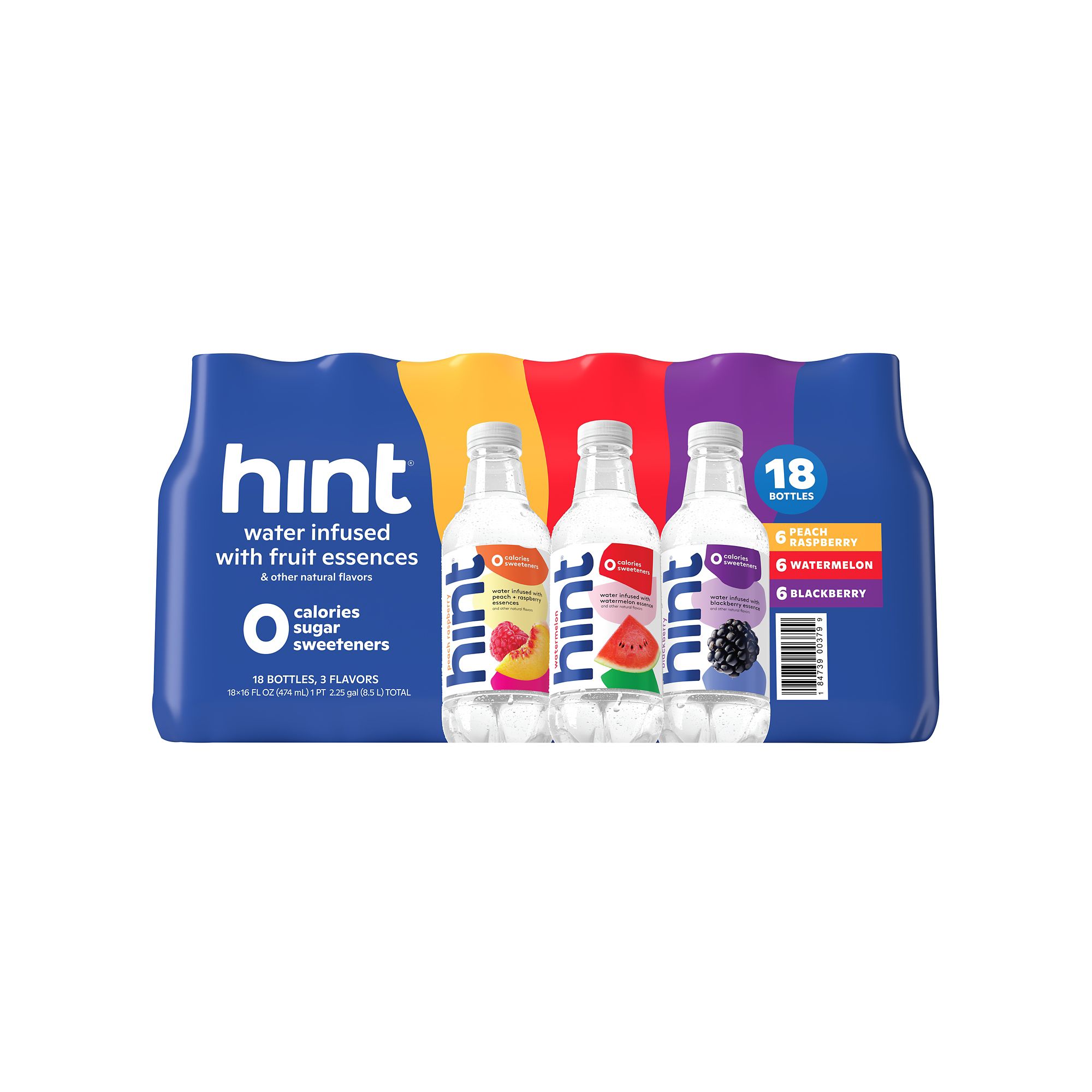 Hint Flavored Water Variety Pack, 18 pk./16 oz.