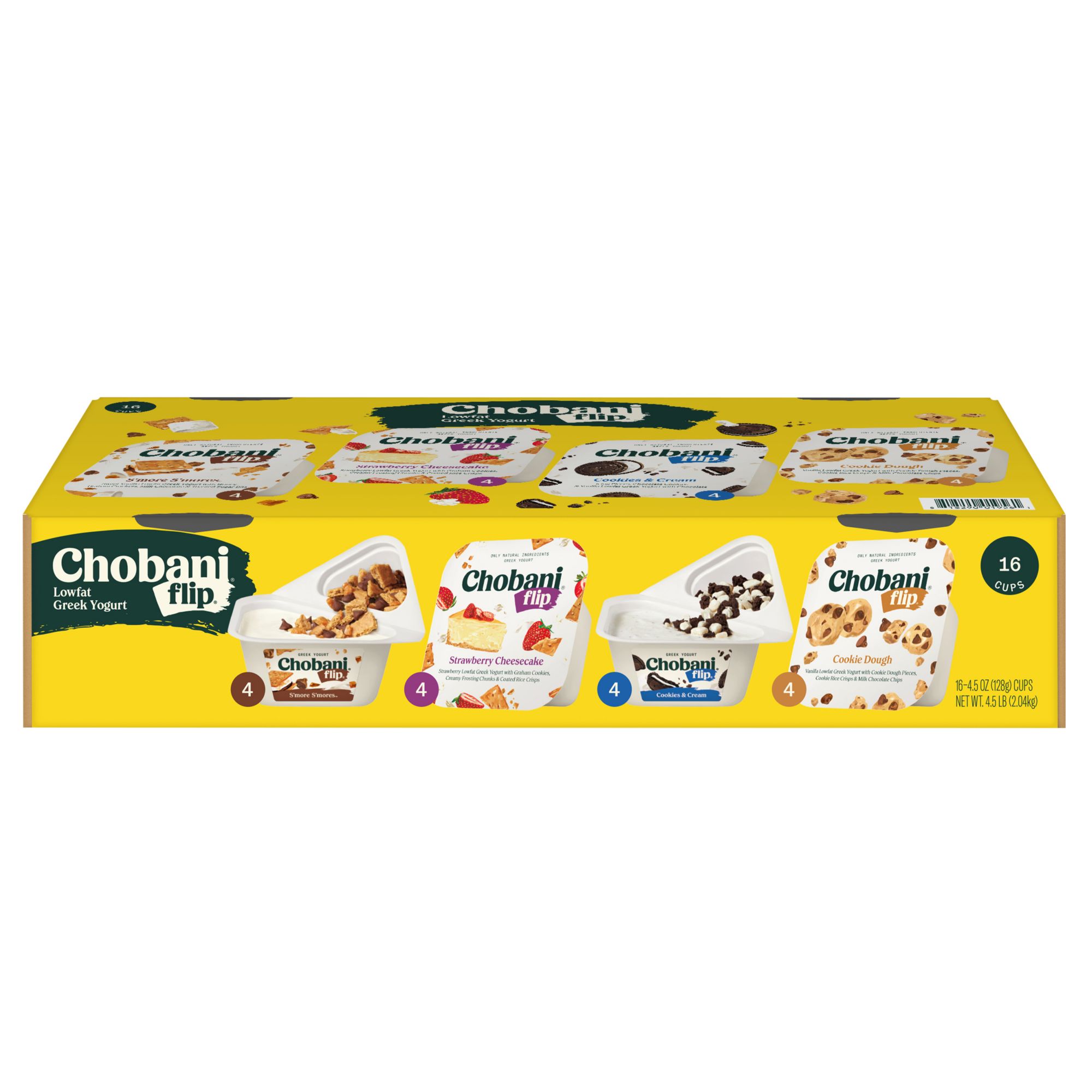 Chobani Flip Four-Flavor Variety Pack, 16 ct./4.5 oz.