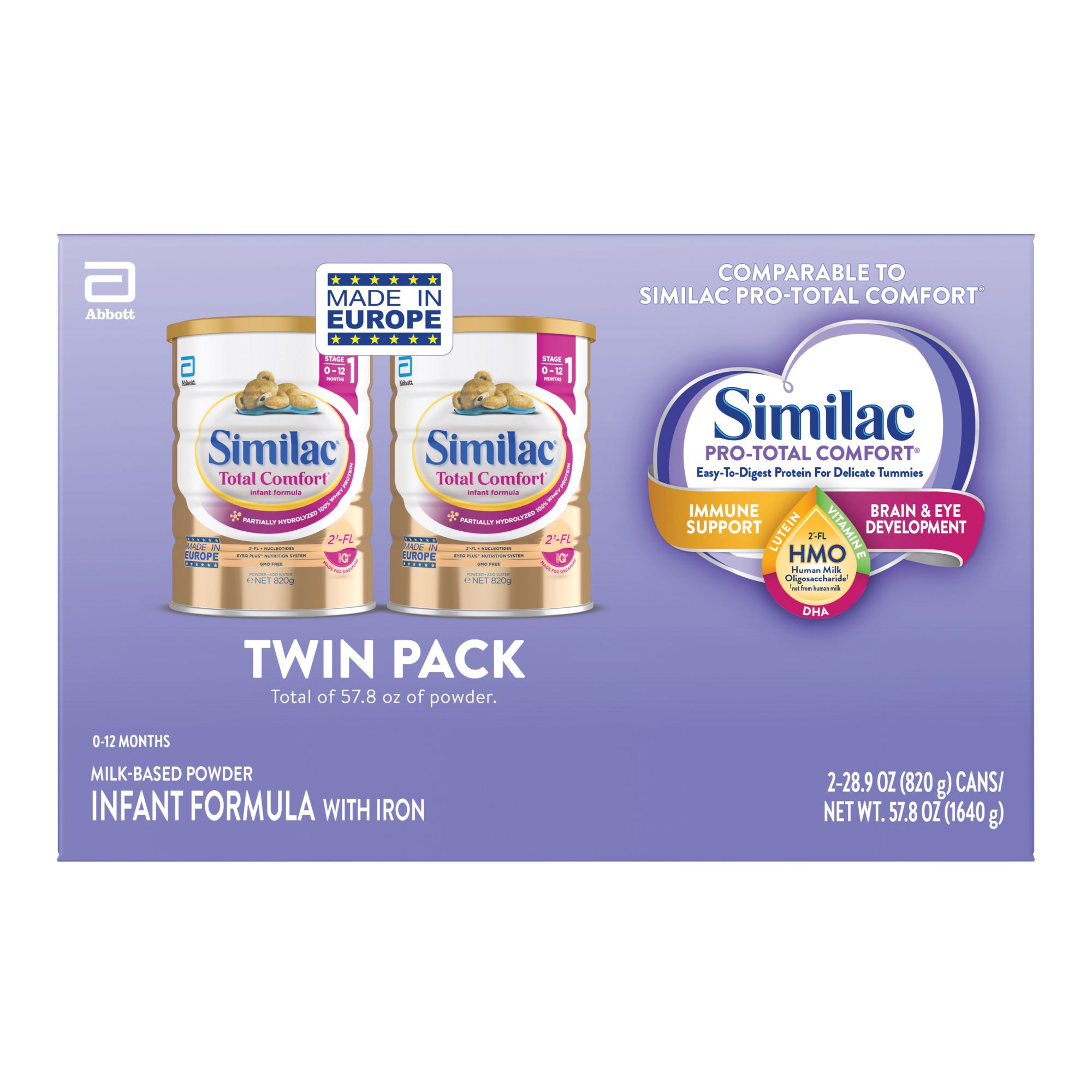 Similac Total Comfort Imported Easy-to-Digest Infant Formula Powder, 2 pk./28.9 oz.