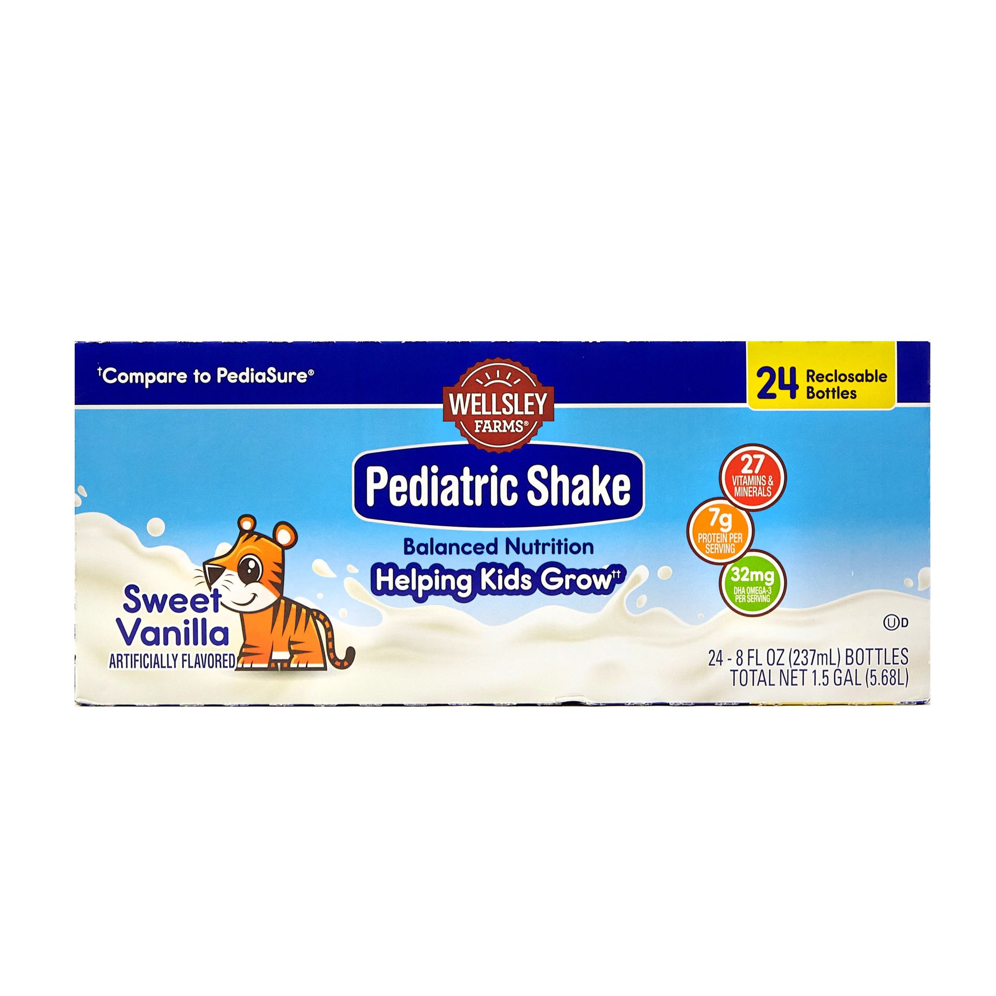 Wellsley Farms Pediatric Nutrition Shake - Vanilla, 24 ct./8 oz.