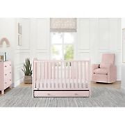 BabyGap by Delta Children Graham 4-in-1 Convertible Crib with Storage Drawer - Blush Pink/Dark Pink